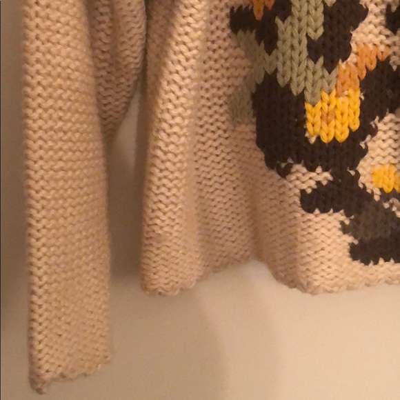 NWOT ANTHROPOLOGIE Mes Demoiselle Embroidered Hand-knit Floral Motif Sweater - Picture 7 of 8